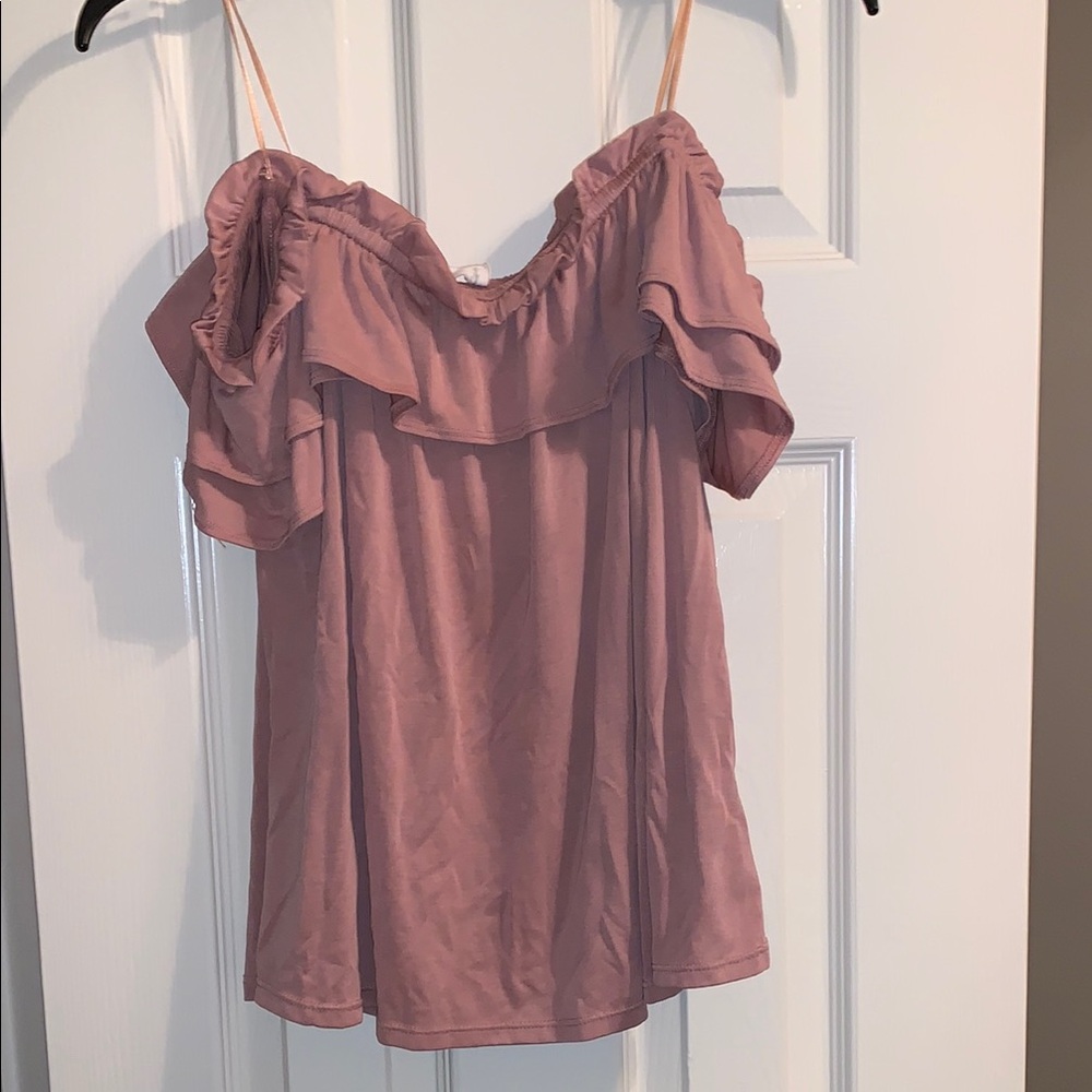 Sienna Sky Dusty Pink Ruffle Blouse